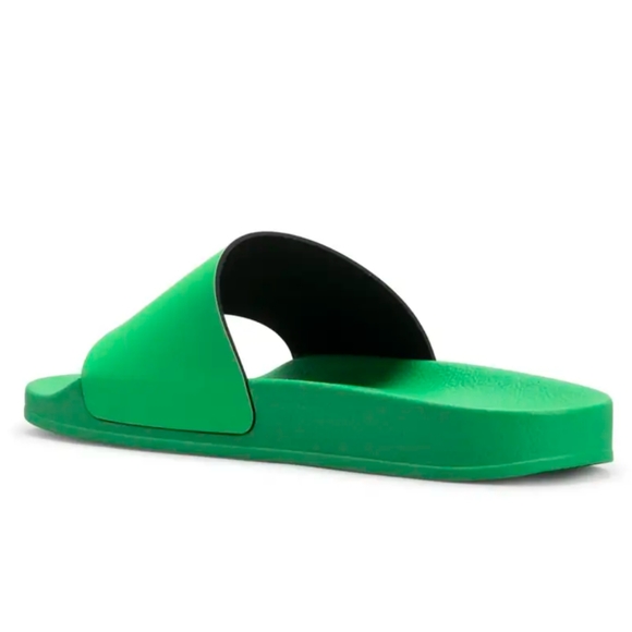 *SOLD* Off-White Printed Rubber Pool Slide Green Size 37 - Picture 2 of 7